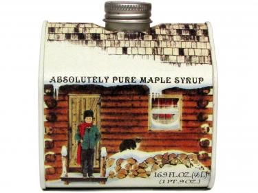 Log Cabin Tin Pint 100 Pure Vermont Maple Syrup Ferguson Farm